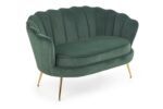 Fotel wypoczynkowy AMORINITO XL 127 cm zielony velvet do salonu
