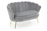 Fotel wypoczynkowy AMORINITO XL 127 cm popielaty velvet do salonu