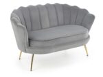 Fotel wypoczynkowy AMORINITO XL 127 cm popielaty velvet do salonu