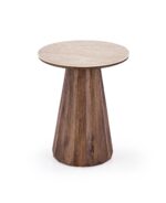 Ława DIAVOLA S 45x45 cm orzechowy / trawertyn / orzech MDF do salonu