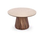 Ława DIAVOLA 80x80 cm orzechowy / trawertyn / orzech MDF do salonu