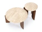 Ława MAMBO S 50x50 cm orzechowy / trawertyn / orzech MDF do salonu