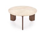 Ława MAMBO 80x80 cm orzechowy / trawertyn / orzech MDF do salonu