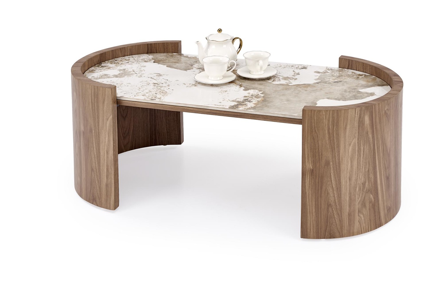 product-6495-1.jpg Ława NICOSIA 61x121 cm orzechowy / beżowy MDF do salonu - obrazek 1