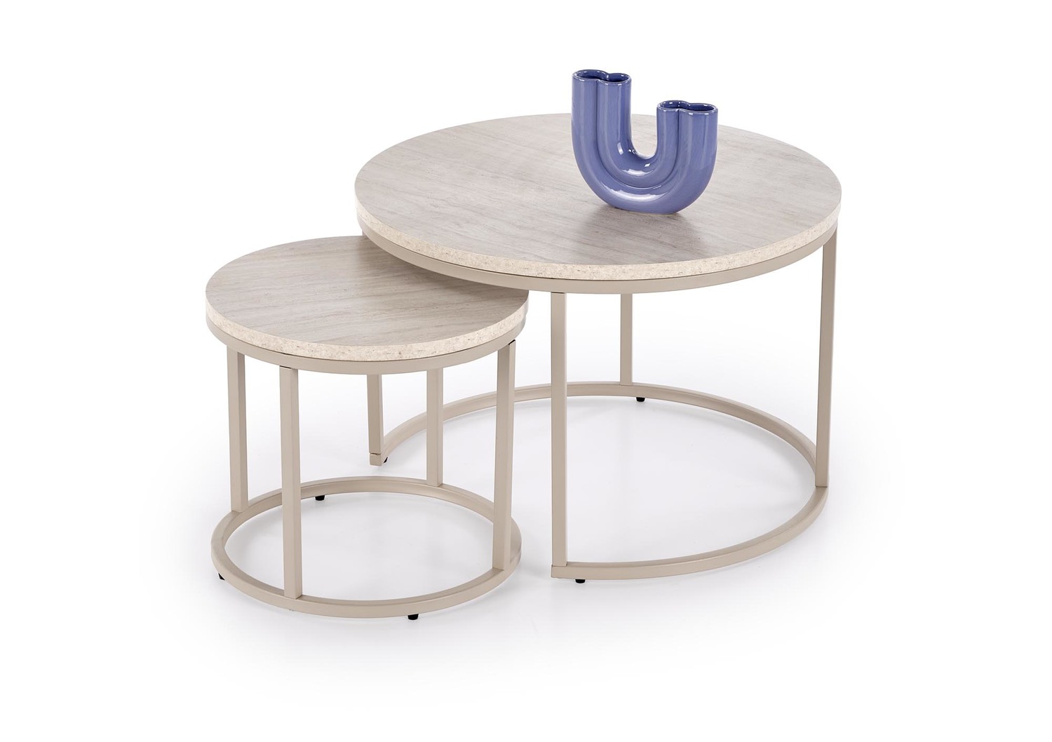 product-6497-1.jpg Ława PAOLA zestaw 2 ław trawertyn / kaszmir 60x38 cm MDF do salonu - obrazek 1
