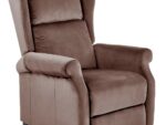 Fotel wypoczynkowy AGUSTIN 2 rozkładany 75 cm mokka velvet do salonu