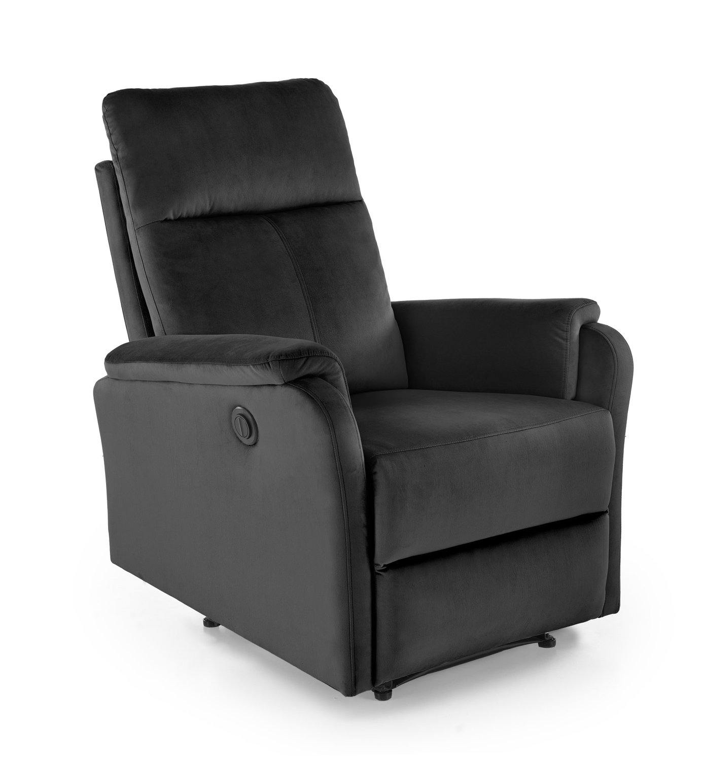 product-6536-1.jpg Fotel wypoczynkowy CROCUS elektrycznie rozkładany 77 cm czarny velvet do salonu - obrazek 1
