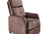 Fotel wypoczynkowy FELIPE 2 rozkładany 64 cm mokka velvet do salonu
