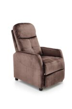 Fotel wypoczynkowy FELIPE 2 rozkładany 64 cm mokka velvet do salonu