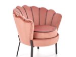 Fotel wypoczynkowy ANGELO 73 cm różowy velvet do salonu
