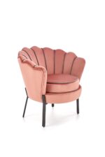 Fotel wypoczynkowy ANGELO 73 cm różowy velvet do salonu