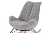 Fotel bujany LUIS 80 cm popielaty do salonu