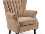 Fotel TITAN 73 cm beżowy velvet do salonu
