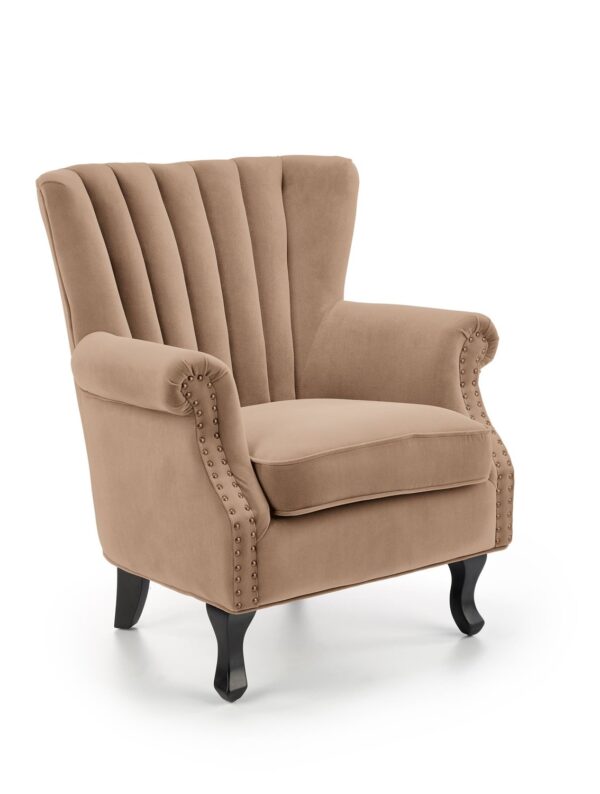 Fotel TITAN 73 cm beżowy velvet do salonu