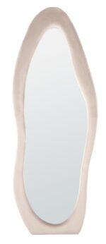 Lustro FRIGOLA stojące lub ścienne 60 cm beżowy do sypialni lub przedpokoju