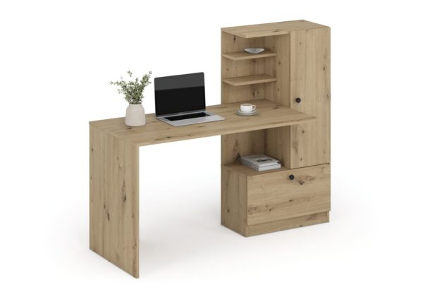 Biurko HOBAS 62 - 150 cm dąb artisan do biura lub pokoju młodzieżowego