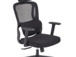 Fotel gabinetowy MATEUS 67 cm czarny do biura i gabinetu