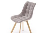 Krzesło K332_WD 46 cm popielaty / naturalny zestaw 2 szt do jadalni