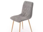Krzesło K525 WDF 45 cm popielaty / naturalny zestaw 4 szt do jadalni