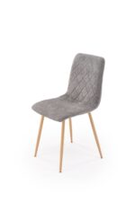 Krzesło K525 WDF 45 cm popielaty / naturalny zestaw 4 szt do jadalni