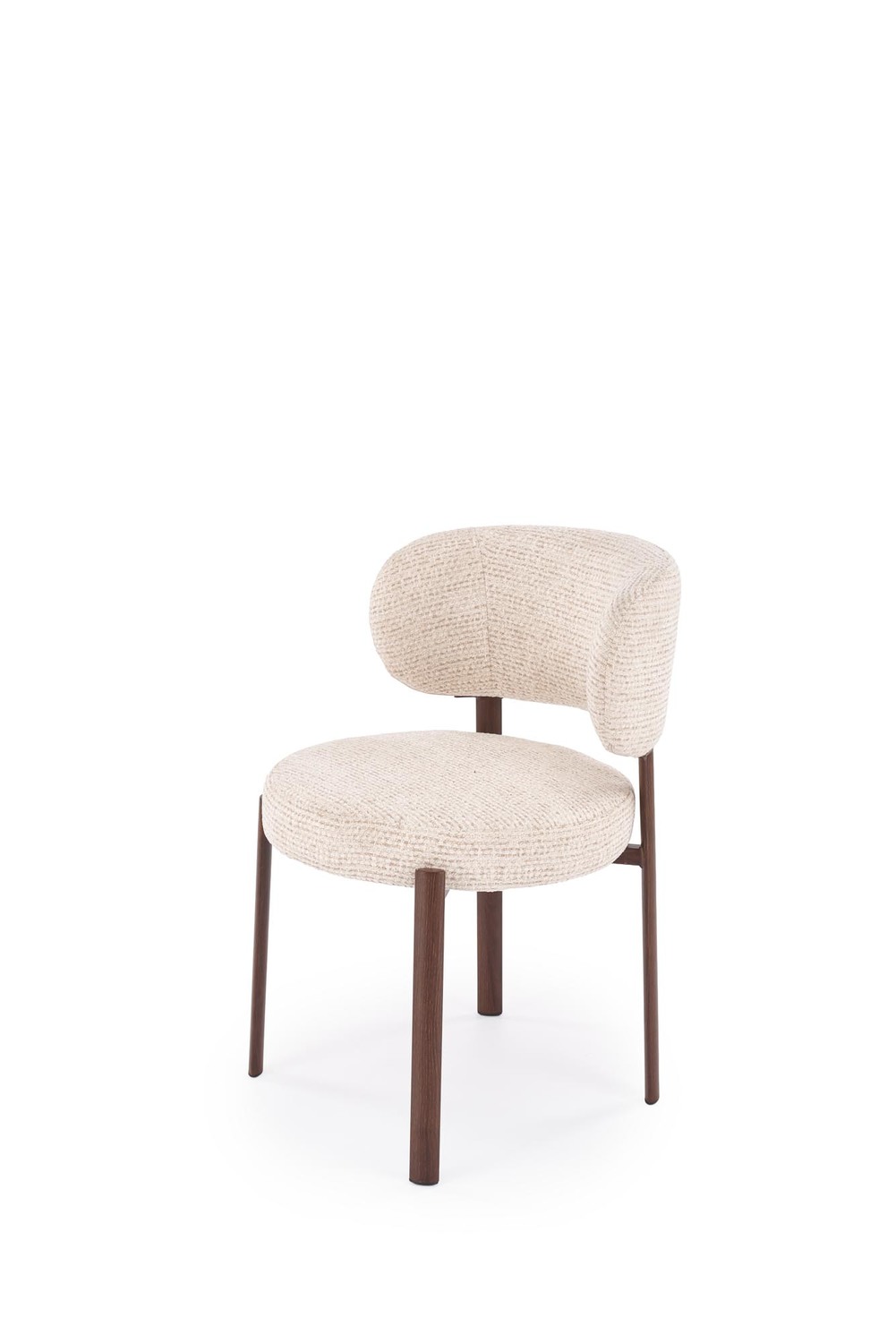 product-6656-1.jpg Krzesło K605 56 cm jasny beżowy / orzechowy zestaw 2 szt do jadalni - obrazek 1