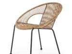 Fotel rattanowy BARI 60 cm naturalny do salonu
