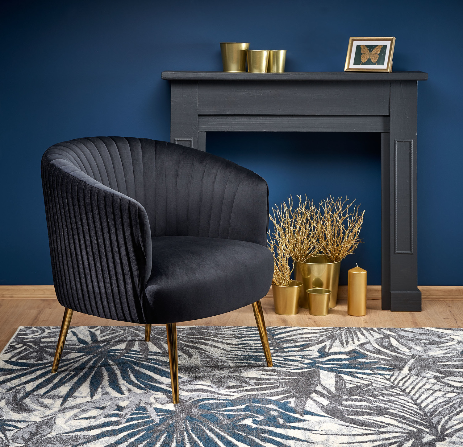 product-903-1.jpg Fotel wypoczynkowy CROWN 78 cm czarny velvet do salonu - obrazek 1