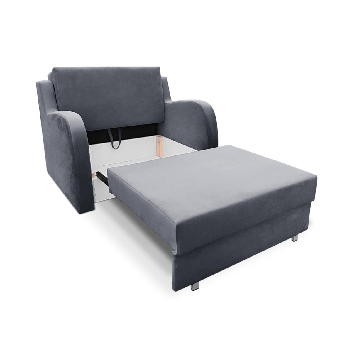 Sofa Ala 1-osobowa z funkcją spania i pojemnikiem EWA Meble
