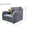 Sofa Ala 1-osobowa z funkcją spania i pojemnikiem EWA Meble