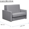 Sofa Maja 2-osobowa z funkcją spania i pojemnikiem EWA Meble