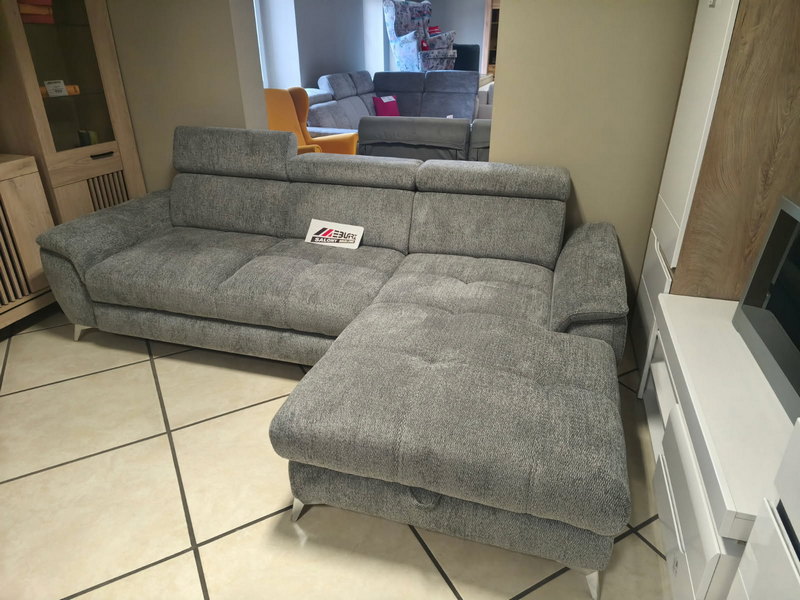 Narożnik LUGANO MINI z funkcją spania i pojemnikiem Wersal — Tkanina bellagio 17 — prawy
