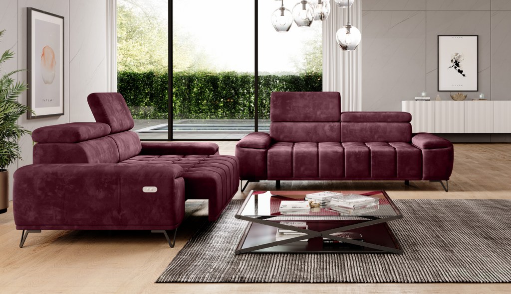 Sofa PALLADIO 3E z elektrycznie wysuwanym siedziskiem Wersal