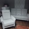 Zestaw XAVI — sofa i fotel z funkcją relax Wersal — Tkanina modesto 492