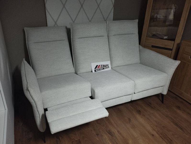 Zestaw XAVI — sofa i fotel z funkcją relax Wersal — Tkanina modesto 492