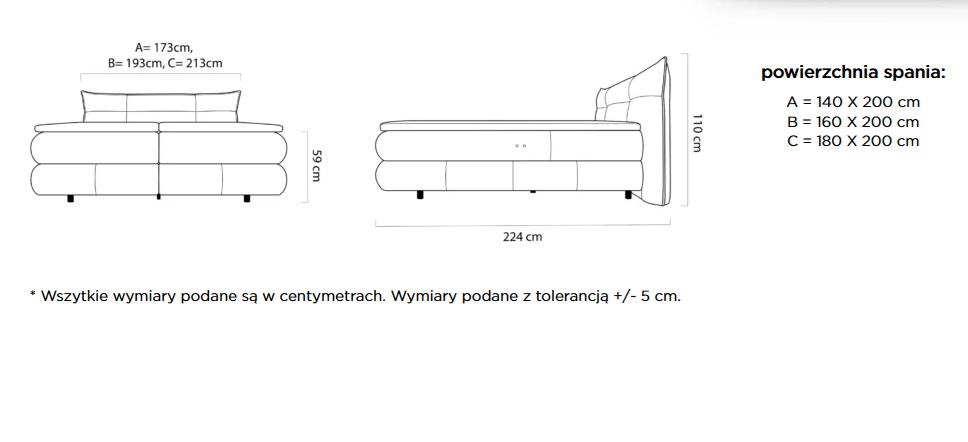 Łóżko kontynentalne AURIS z regulacją | Materac Mini Pocket | Materac Pocket Wersal