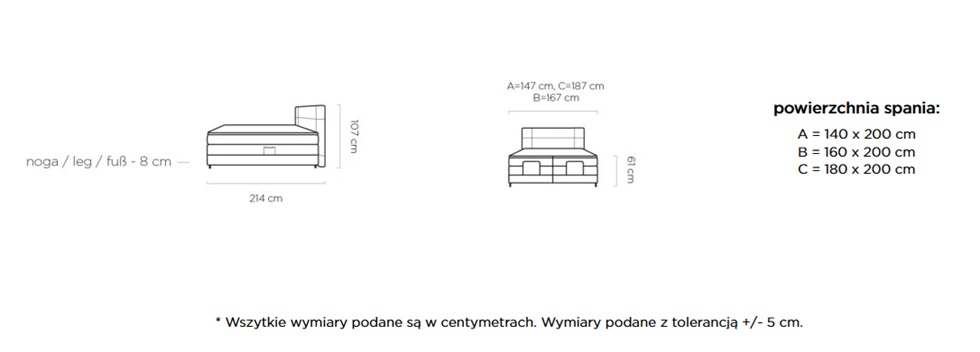 Łóżko kontynentalne REY Elektrycznie Sterowane | Materac Pocket | Materac Pocket Wersal