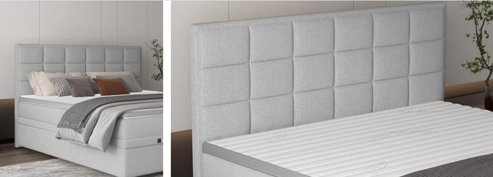 SEMENO Łóżko kontynentalne z pojemnikiem 140x200 | Materac Mini Pocket | Materac Pocket Łóżko kontynentalne SEMENO z pojemnikiem | Materac Mini Pocket | Materac Pocket Wersal
