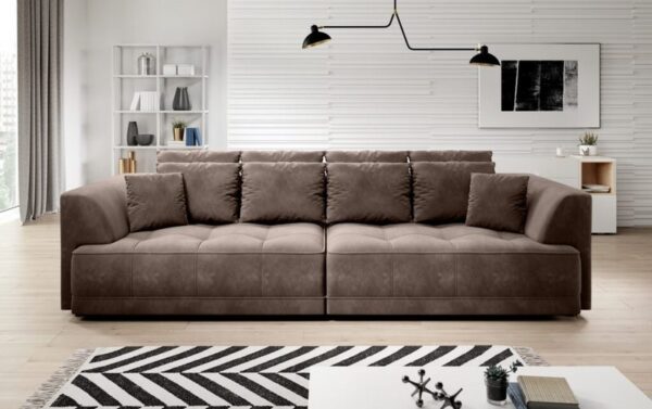 TIGA BIGSOFA z elektrycznie wysuwanym siedziskiem | DOSTĘPNA OD RĘKI Sofa TIGA big z elektrycznie wysuwanym siedziskiem Wersal — Tkanina aphrodite 04