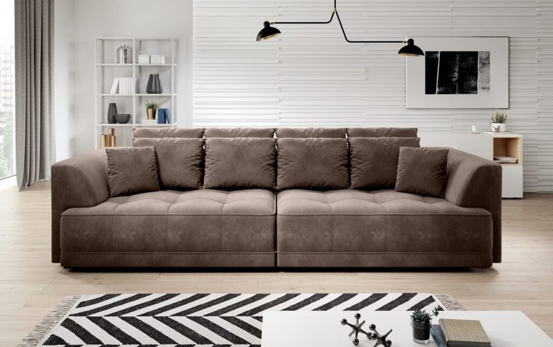 Sofa TIGA big z elektrycznie wysuwanym siedziskiem Wersal — Tkanina aphrodite 04