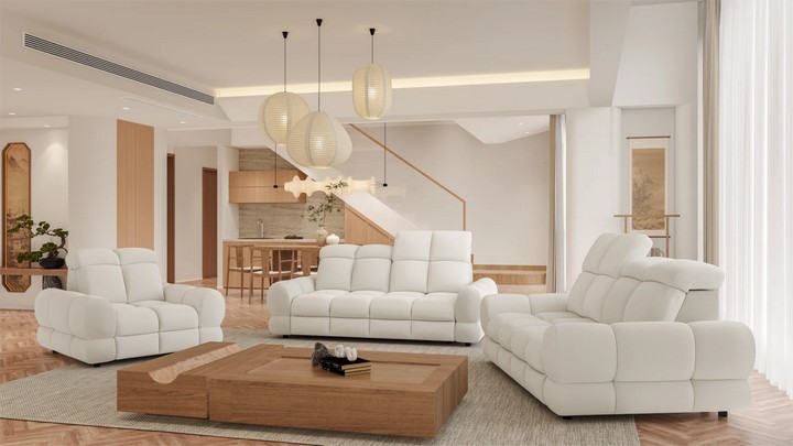 Sofa TOLLO 2E z elektrycznie wysuwanym siedziskiem Wersal — Tkanina solar 16