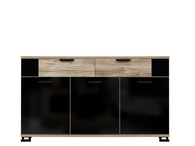 liveo-138c1b21322920b0bced5b5d.jpg Komoda G-TE GT03 czarny połysk/DĄB Liveo