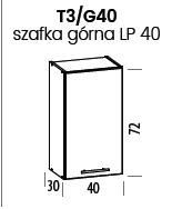 Szafka TIFFANY T3/G40 | Górna 40 Liveo