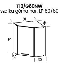 liveo-2012090119ba688ce8b0f776.jpg Szafka TIFFANY T12/G60NW | Górna narożna 60/60 Liveo
