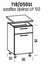 liveo-21c057d084fab01877a0b5a9.jpg Szafka TIFFANY T18/D50S1 | Dolna 50 1 szuflada Liveo