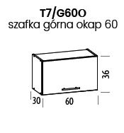 Szafka TIFFANY T7/G60O | Górna okapowa 60 Liveo