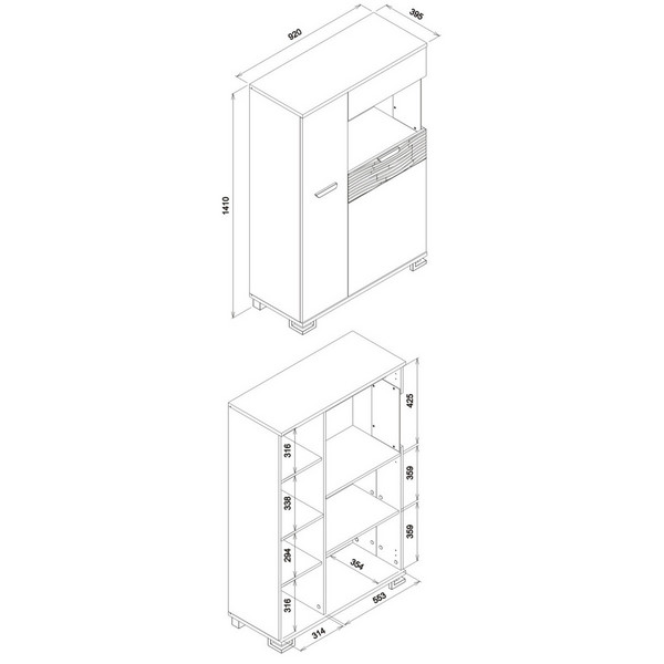 liveo-4ca68acaab5a4b6bb69ac997.jpg Witryna G-TE GT04 biały połysk/DĄB Liveo