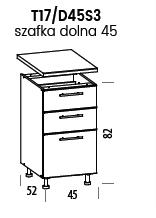 liveo-59fa8b91c7022c3d5065d631.jpg Szafka TIFFANY T17/D45S3 | Dolna 45 3 szuflady Liveo
