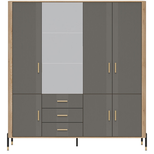 liveo-5cdd497a5efd2c8f72920b3c.jpg Szafa DANTE DT17 Z LUSTREM | szary mat Liveo