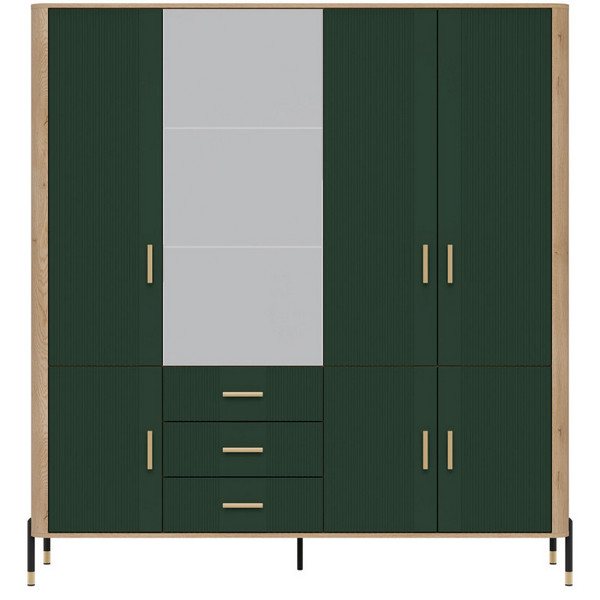 liveo-6a839129784308837923aeb0.jpg Szafa DANTE DT17 Z LUSTREM | zielony mat Liveo