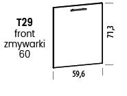 TIFFANY Front zmywarki T29 | Panel ukryty 60 Liveo